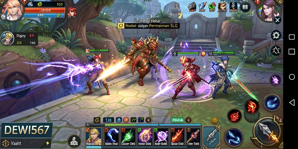 Tampilan gameplay DEWI567 yang dinamis dan penuh aksi.