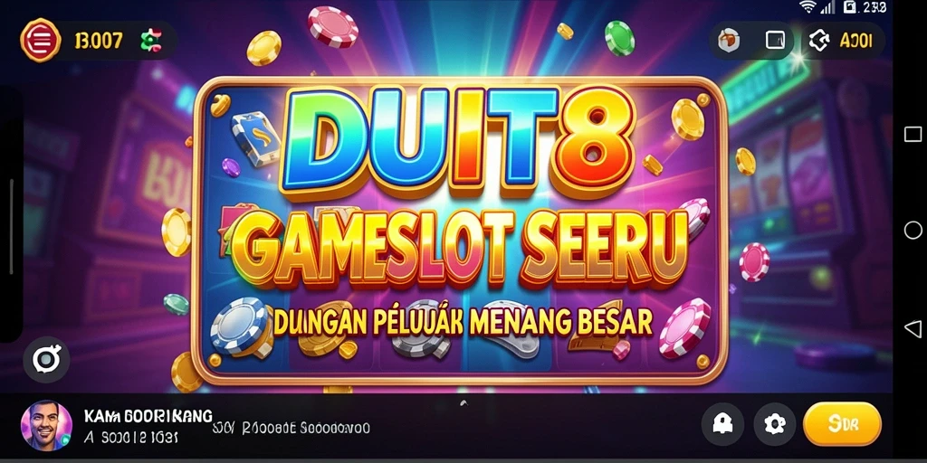 Tampilan gameplay seru dan interaktif dari DUIT8 di layar.