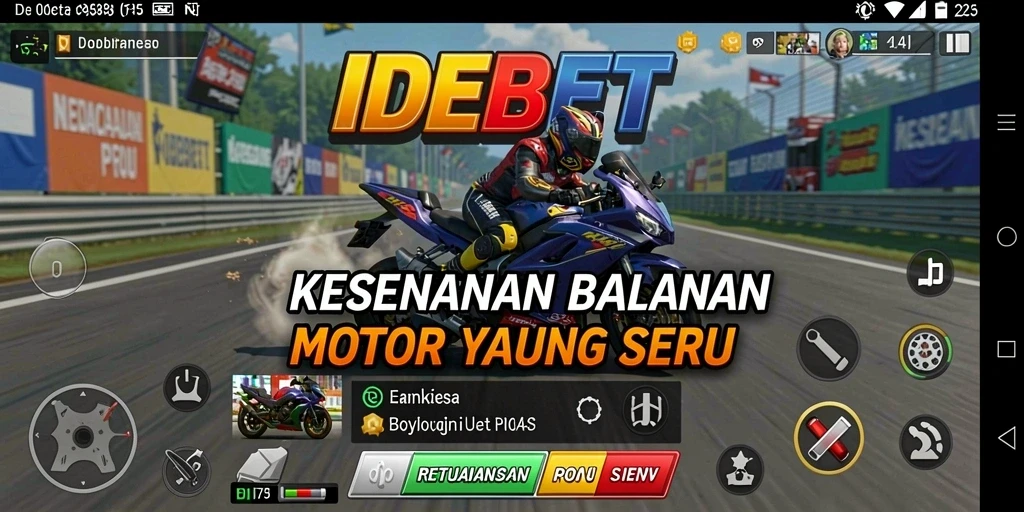 Gameplay balapan motor yang seru dan mendebarkan.