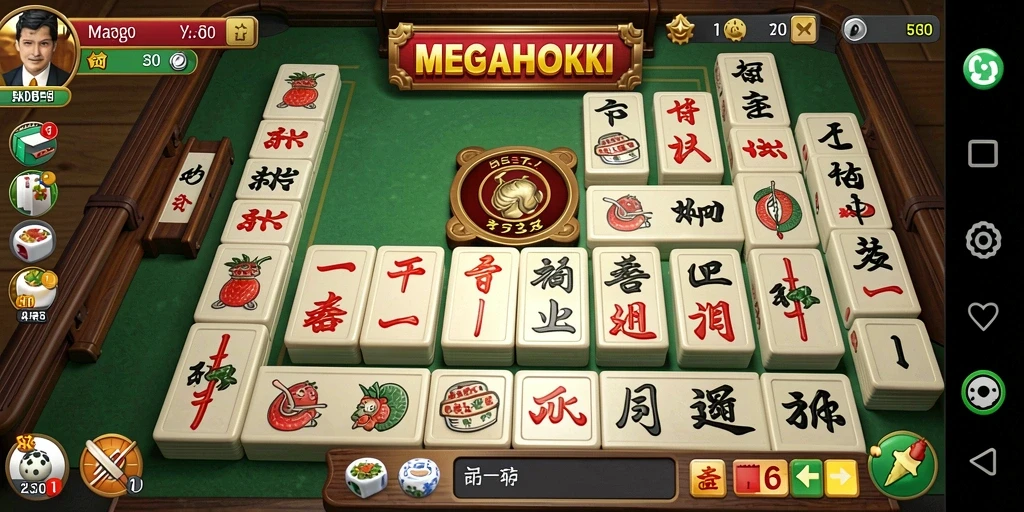 Tampilan gameplay Mahjong yang menantang dan menghibur.