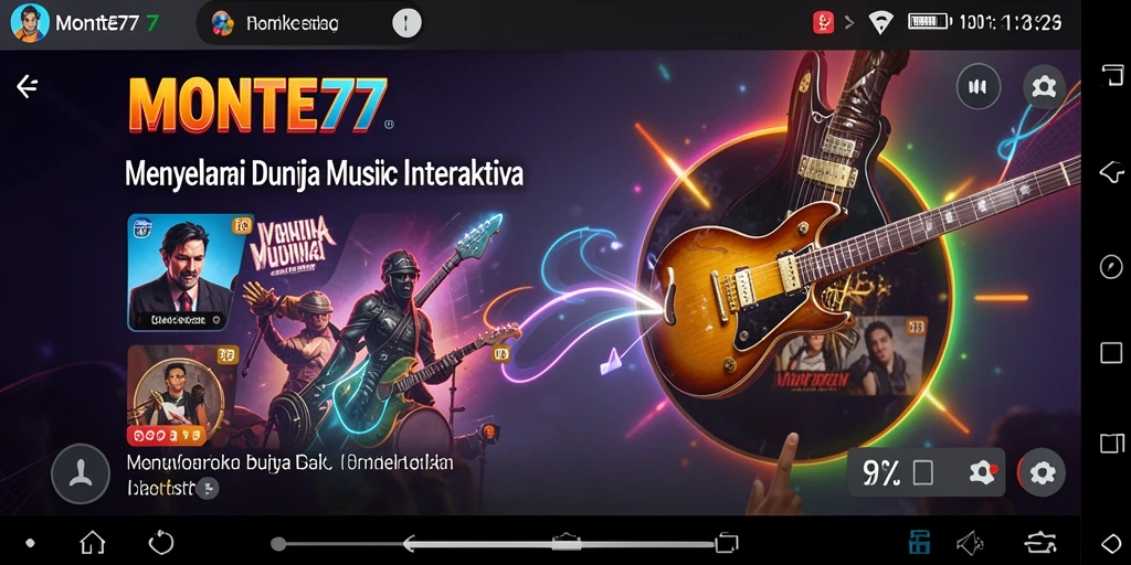 Menampilkan gameplay interaktif dengan berbagai pilihan lagu.
