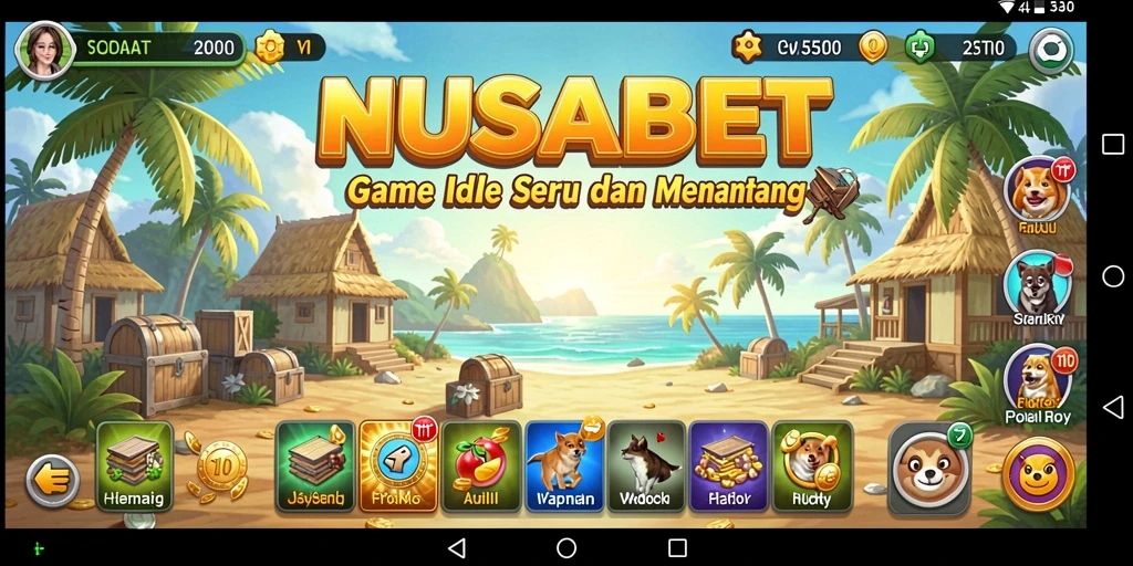 Tampilan menarik dari gameplay NUSABET yang santai dan seru.