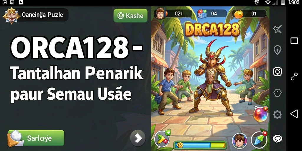 Tampilan gameplay menarik dari ORCA128 yang menampilkan tantangan Puzzle.
