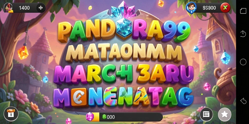 Tampilan gameplay PANDORA99 dengan kombinasi warna-warni yang menarik.