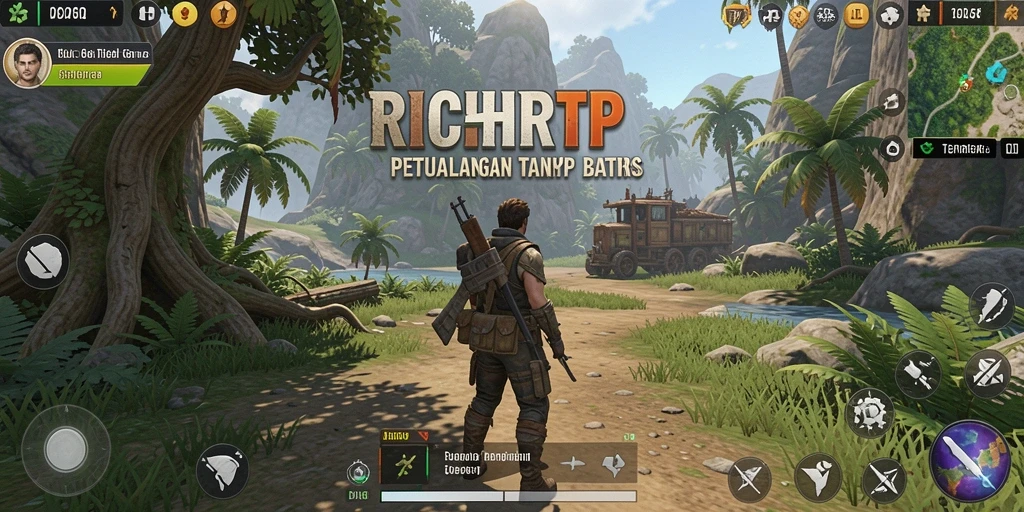 Gameplay RICHRTP dengan pemandangan dunia terbuka yang menakjubkan.