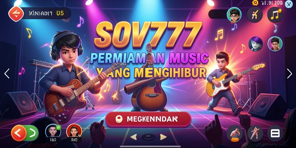 Tampilan gameplay SOV777 yang menarik dengan berbagai lagu.