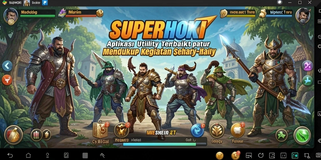 Tampilan antarmuka pengguna SUPERHOKI yang intuitif dan menarik.