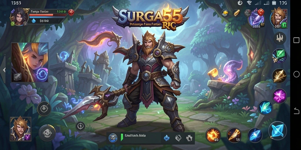 Tampilan gameplay SURGA55 yang mendebarkan dan penuh aksi RPG.